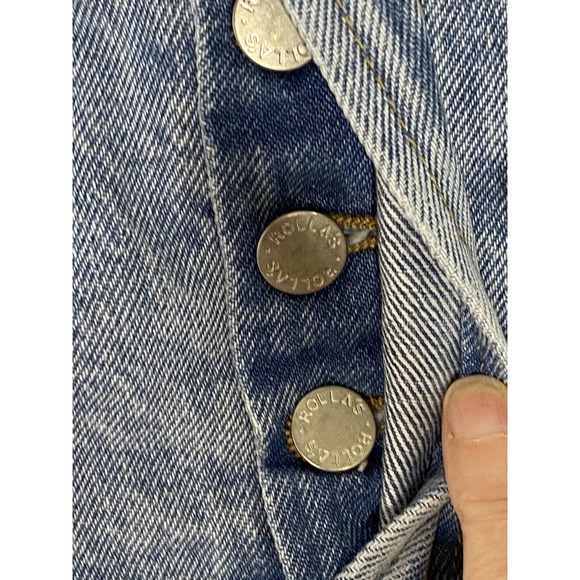 NWT Rollas Womens‎ Classic Denim Mini Skirt Size 24 Pockets Raw Hem Vanessa Blue - Picture 8 of 16
